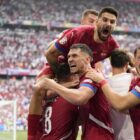  Slovenia v Serbia - Munich Football Arena, Munich, Germany - June 20, 2024 Serbia's Luka Jovic scores their first goal 