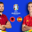 Nedim Bajrami dari Albania dan Dani Olmo dari Spanyol