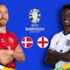 Christian Eriksen dari Denmark dan Bukayo Saka dari Inggris