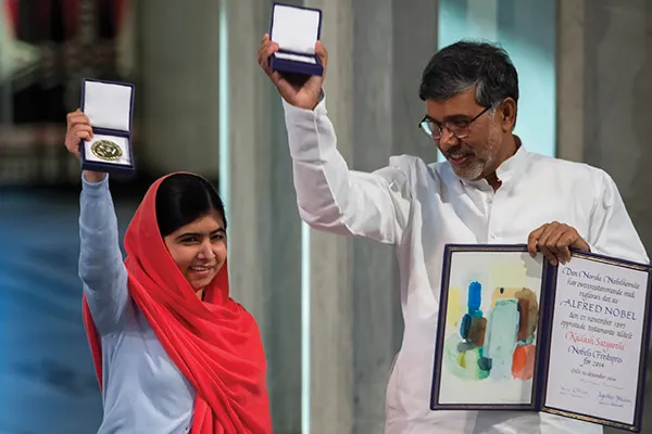 Malala Yousafzai memenangkan Hadiah Nobel Perdamaian pada tahun 2014