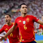 Soccer Football - Euro 2024 - Quarter Final - Spain v Germany - Stuttgart Arena, Stuttgart, Germany - July 5, 2024 Spain's Mikel Merino celebrates scoring their second goal REUTERS/Heiko Becker 