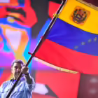 Venezuela's President Nicolas Maduro, who is seeking reelection for a third term, waves Venezuela's national flag during the closing of his political campaign, in Caracas, Venezuela July 25, 2024. REUTERS/Maxwell Briceno/File Photo