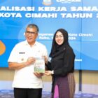 Penjabat (Pj) Wali Kota Cimahi, Dicky Saromi, dan Kepala Bagian Pemerintahan Setda Kota Cimahi, Dessy Setiawati Bukit