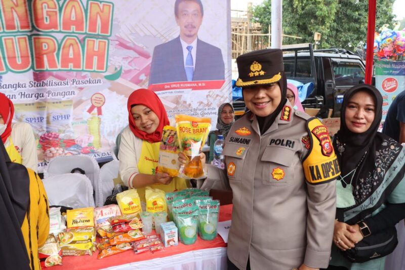 Kapolresta Cirebon, Kombes Pol Sumarni, S.I.K, S.H, M.H, menyatakan bahwa Gerakan Pangan Murah ini menyediakan berbagai bahan pokok penting (bapokting)