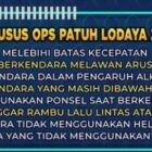 Dengan adanya Operasi Patuh Lodaya 2024 ini, diharapkan masyarakat Jawa Barat semakin sadar akan pentingnya keselamatan berkendara