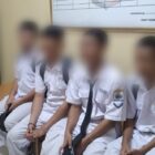 Polsek Lemahabang merespon cepat peristiwa tawuran antar pelajar yang terjadi di jalan MT Haryono depan RM Padang Murah, Desa Cipeujeuh Wetan, Kecamatan Lemahabang