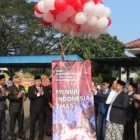 Acara diakhiri dengan pelepasan balon udara oleh Kapolres Lebak dan Forkopimda Lebak sebagai simbolis perayaan Hari Bhayangkara ke-78