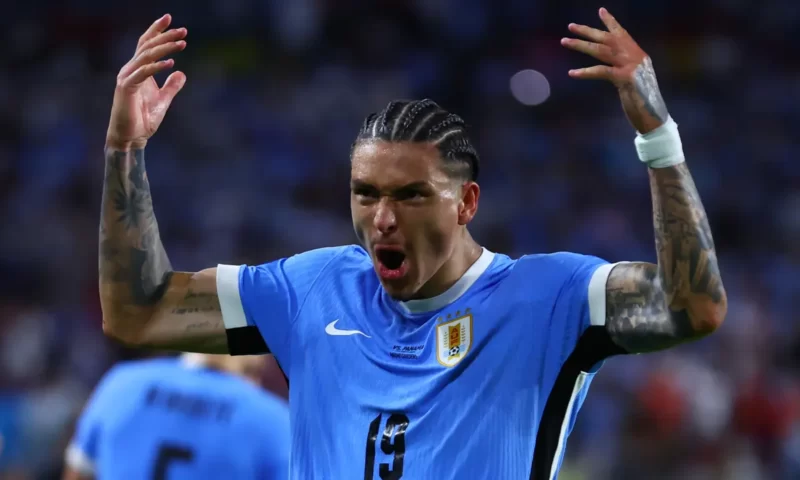 Kemenangan Uruguay ditentukan oleh gol Mathias Olivera pada menit ke-66