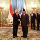 Prabowo mengucapkan terima kasih kepada Presiden Putin atas kesempatannya untuk bertemu dan menyampaikan salam terbaik dari Presiden Republik Indonesia, Joko Widodo, Foto: Biro Humas Setjen Kemhan