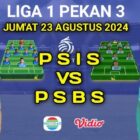 PSIS Semarang akan menghadapi PSBS Biak dalam pertandingan lanjutan BRI Liga 1 2024/2025 di Stadion Moch Soebroto, Kota Magelang, pada Jumat, 23 Agustus 2024, pukul 15.30 WIB