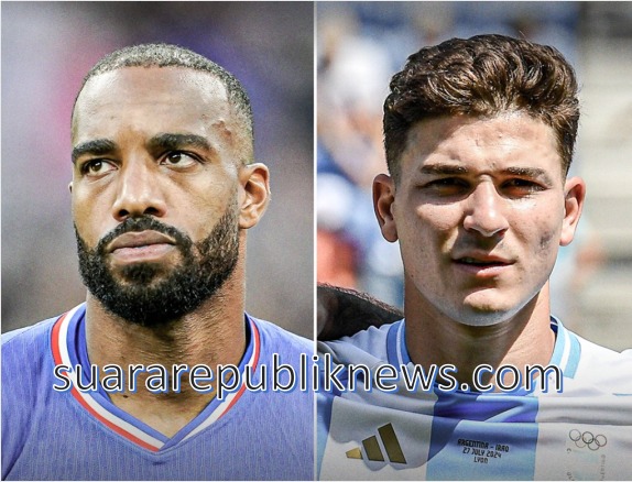 Prancis dan Argentina, akan bertarung di Stadion Matmut Atlantique, Bordeaux, perempat final Olimpiade 2024 pada Sabtu 3 Agustus 2024, kick off pukul 02.00 WIB