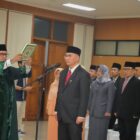 Penjabat (Pj) Wali Kota Cimahi, Dicky Saromi, secara resmi melantik Budi Raharja sebagai Penjabat Sekretaris Daerah (Sekda) Kota Cimah