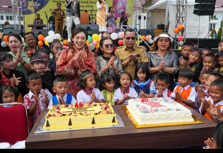 Perayaan Hari Anak Nasional (HAN) ke-40 Tahun 2024 disambut dengan penuh semangat dan kemeriahan di Kabupaten Humbang Hasundutan (Humbahas)