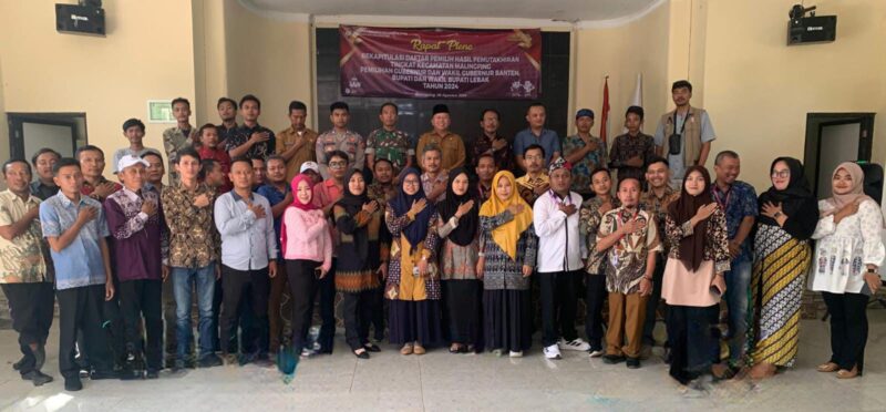 Panitia Pemilihan Kecamatan (PPK) Malingping menggelar rapat pleno rekapitulasi daftar pemilih tingkat kecamatan untuk Pemilihan Gubernur dan Wakil Gubernur Banten serta Pemilihan Bupati dan Wakil Bupati Lebak tahun 2024