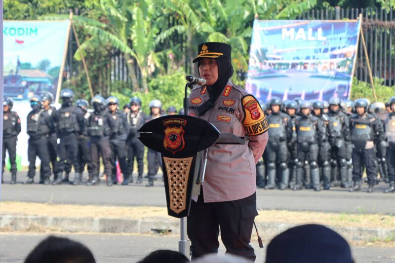 Polresta Cirebon menggelar Simulasi Sispamkota Operasi Mantap Praja Lodaya sebagai upaya penanganan kontijensi dan aksi massa pada Pilkada serentak 2024