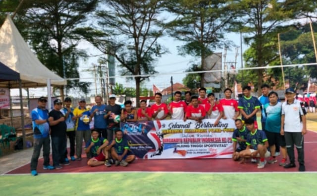 Pertandingan Volly Ball antar desa di Kecamatan Malingping menjadi salah satu sorotan utama dalam rangkaian perayaan HUT ke-79 Kemerdekaan Republik Indonesia