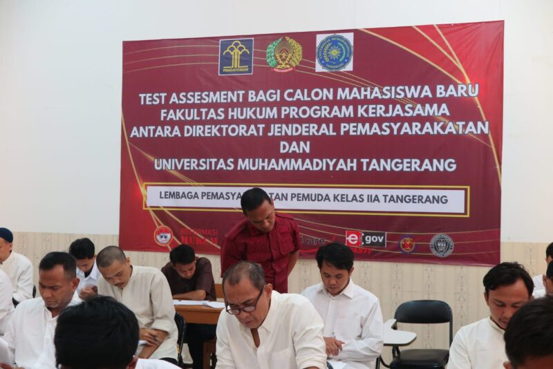Lapas Pemuda Kelas IIA Tangerang menjalin kerjasama dengan Universitas Muhammadiyah Tangerang untuk menyelenggarakan program pendidikan S-1 Ilmu Hukum bagi narapidana
