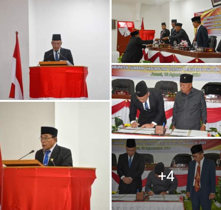 Dewan Perwakilan Rakyat Daerah (DPRD) Kabupaten Humbang Hasundutan (Humbahas) melaksanakan Rapat Paripurna dalam rangka Penandatanganan Nota Kesepakatan Kebijakan Umum Anggaran (KUA) dan Prioritas dan Plafon Anggaran Sementara (PPAS)