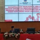 DPRD Kota Cimahi kembali mengadakan Rapat Paripurna di Ruang Sidang Paripurna, Jalan Hj Djulaeha Karmita nomor 5, Cimahi Tengah, pada Jumat (16/8/2024)