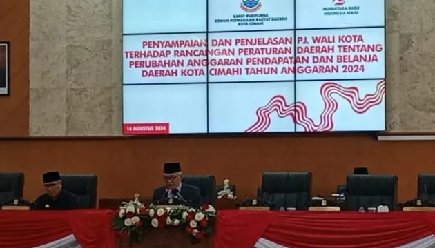DPRD Kota Cimahi kembali mengadakan Rapat Paripurna di Ruang Sidang Paripurna, Jalan Hj Djulaeha Karmita nomor 5, Cimahi Tengah, pada Jumat (16/8/2024)