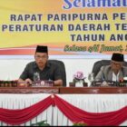 Bupati Humbang Hasundutan (Humbahas), Dosmar Banjarnahor, menyampaikan nota jawaban atas pemandangan umum Fraksi-Fraksi DPRD terhadap nota pengantar keuangan Ranperda