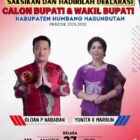 - Ribuan massa diprediksi akan hadir untuk mengantarkan pasangan calon (Paslon) DR. Oloan Paniaran Nababan, SH, MH dan Yunita Rebeka Marbun, SH, ke Kantor Komisi Pemilihan Umum (KPU) Kabupaten Humbang Hasundutan (Humbahas)