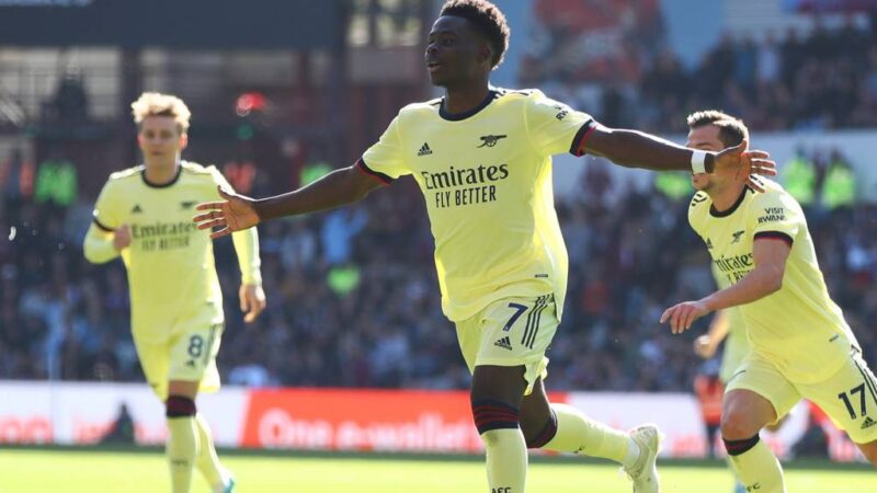 Dua gol kemenangan Arsenal dicetak oleh Leandro Trossard dan Thomas Partey