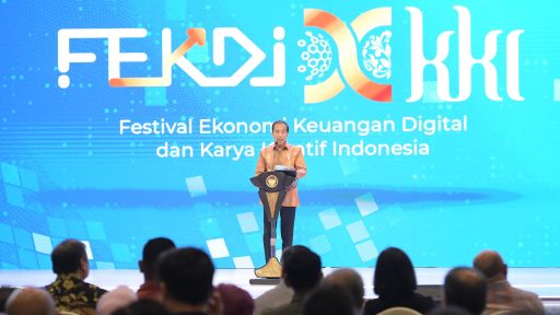 Presiden Joko Widodo secara resmi membuka FEKDI x KKI 2024 dan meluncurkan Blueprint Sistem Pembayaran Indonesia (BSPI) 2025-2030 di Hall B, Jakarta Convention Center (JCC), Jakarta, pada Kamis, 1 Agustus 2024. Foto: BPMI Setpres/Kris