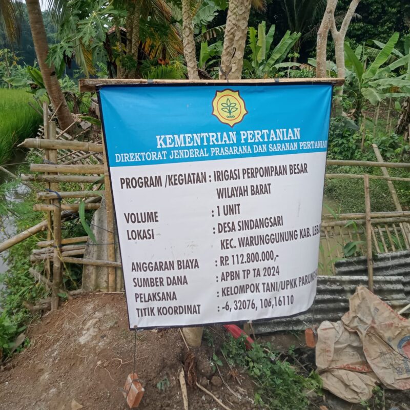 embangunan rumah pompa diesel yang merupakan bagian dari program ini diduga asal jadi dan tidak sesuai dengan spesifikasi (spek) yang telah ditetapkan, memunculkan kekhawatiran akan ketahanan struktur bangunan tersebut