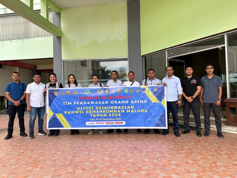 Divisi Keimigrasian Kantor Wilayah Kementerian Hukum dan HAM Provinsi Maluku bekerja sama dengan Direktorat Intelkam Polda Maluku bergerak cepat melakukan pendataan dan pengawasan WNA di wilayah Kota Tual dan Kabupaten Maluku Tenggara