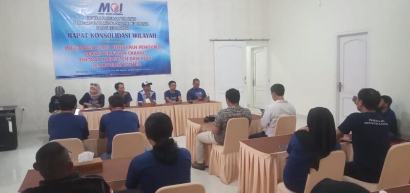 Perkumpulan Perusahaan Media Online Indonesia (MOI) Provinsi Banten menyelenggarakan rapat konsolidasi wilayah pada Sabtu, 28 September 2024