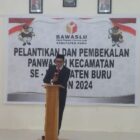 Badan Pengawasan Pemilihan Umum (Bawaslu) Kabupaten Buru resmi melantik 30 anggota Panitia Pengawas Kecamatan (Panwascam) se-Kabupaten Buru untuk mempersiapkan pelaksanaan Pemilihan Kepala Daerah (Pilkada) 2024