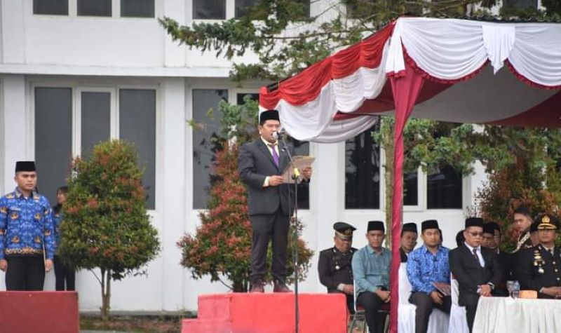 Bupati Humbang Hasundutan, Dosmar Banjarnahor, SE, memimpin langsung Upacara Peringatan Hari Kesaktian Pancasila Tahun 2024 di Pelataran Perkantoran Bukit Inspirasi, Doloksanggul, pada Selasa, 1 Oktober 2024