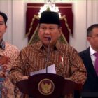 Presiden Prabowo Subianto secara resmi mengumumkan susunan kabinet pemerintahan periode 2024-2029 pada Minggu malam, 20 Oktober 2024, di Istana Kepresidenan, Jakarta