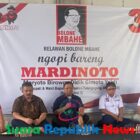 Kegiatan Ngopi Bareng Relawan ‘Bolone Mbahe’ yang diadakan oleh pasangan calon Bupati dan Wakil Bupati Tulungagung nomor urut 3, Maryoto Birowo dan Didik Girnoto Yekti, atau lebih dikenal dengan nama 
