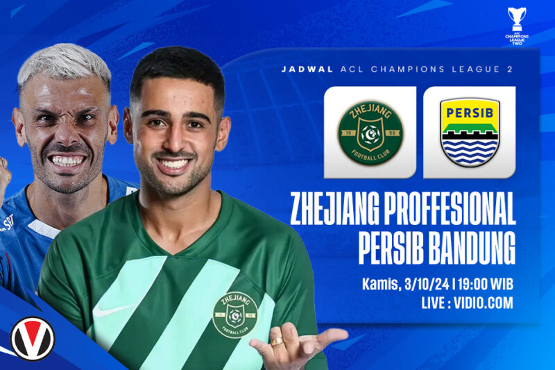 Persib Bandung akan melakoni laga penting dalam lanjutan Grup F Liga Champions Asia 2 (ACL 2) musim 2024/25 dengan menghadapi Zhejiang FC. Laga ini akan digelar di Huanglong Sports Center, Kamis (3/10/2024) pukul 20.00 waktu setempat atau 19.00 WIB