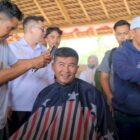 dukungan datang dari para tukang cukur yang tergabung dalam Forum Tukang Cukur Jabar asal Kabupaten Garut