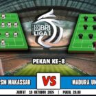 Laga lanjutan Liga 1 2024/2025 antara PSM Makassar dan Madura United akan berlangsung di Stadion Batakan, Balikpapan, pada Jumat, 18 Oktober 2024 pukul 19.00 WIB
