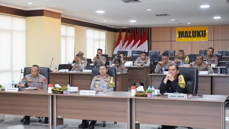 Wakapolda Maluku, Brigjen Pol Samudi, S.I.K., M.H., turut serta dalam rapat koordinasi nasional yang membahas peran strategis Polri dalam memperkuat ketahanan pangan nasional