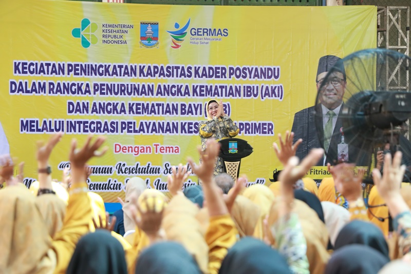 Bupati Serang, Ratu Tatu Chasanah, mengungkapkan rasa terima kasih kepada para kader posyandu yang berperan besar dalam capaian