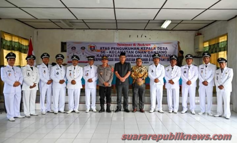 Dalam langkah strategis untuk memperkuat kepemimpinan desa, Bupati Humbang Hasundutan, Dosmar Banjarnahor, S.E., secara resmi mengukuhkan 11 Kepala Desa se-Kecamatan Onan Ganjang. Pengukuhan berlangsung pada Jumat, 1 November 2024, di Aula Kantor Camat Onan Ganjang