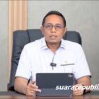 Kepala Kantor Komunikasi Kepresidenan Hasan Nasbi saat menyampaikan keterangan pers kepada wartawan melalui tayangan video di Jakarta, Senin (4/11/2024