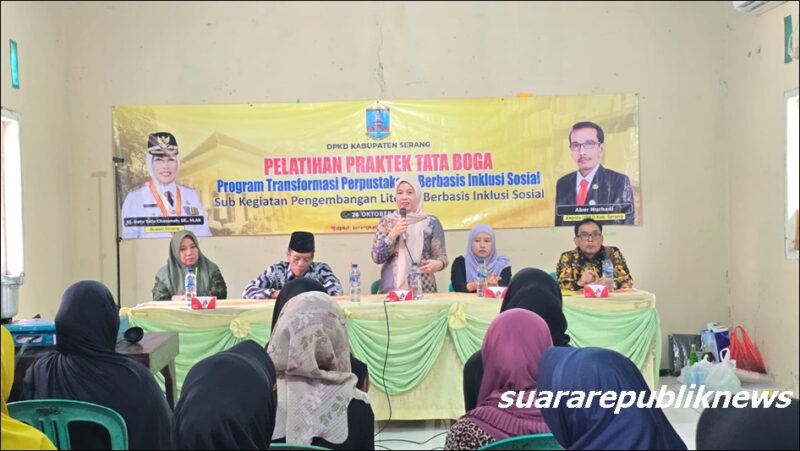 Sebanyak 90 ibu-ibu di Kabupaten Serang mengikuti pelatihan tata boga yang diselenggarakan oleh Dinas Perpustakaan dan Kearsipan Daerah (DPKD) Kabupaten Serang