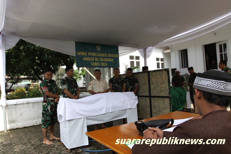 Pangdam III/Siliwangi Mayjen TNI Dadang Arif Abdurahman, S.E., M.Si., secara resmi membuka Lomba Pemulasaraan Jenazah di Masjid Al-Ikhlas Kodam III/Siliwangi, Jalan Aceh No. 69, Kota Bandung, Senin (18/11/2024)