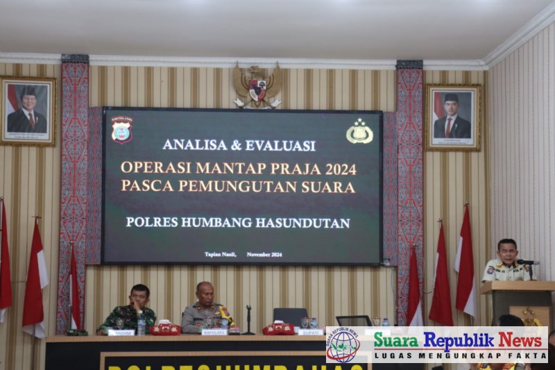 Dalam rangka persiapan pelaksanaan Operasi Lilin Toba 2024, Polres Humbang Hasundutan mengadakan rapat koordinasi lintas sektoral di Aula DP Silitonga, Kamis (12/12/2024)