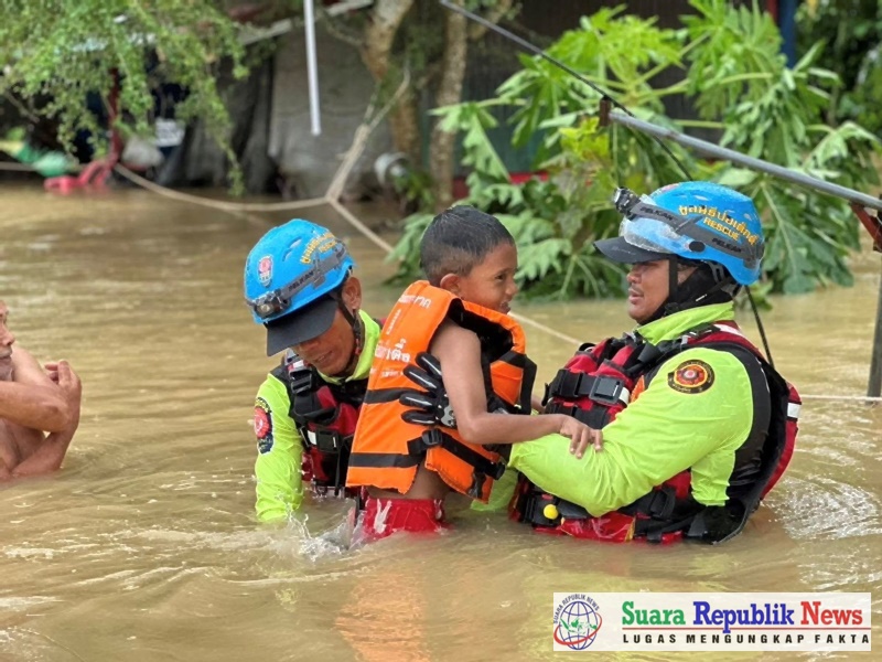 Jumlah korban tewas akibat banjir besar yang melanda Thailand meningkat menjadi 12 orang pada Minggu (1/12/2024)